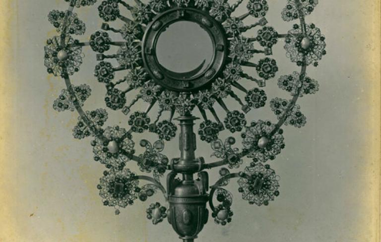 Custodia. Museo de Arte Sacro das Clarisas de Monforte de Lemos (Lugo). Fot. Nuevo (Monforte), ca. 1909.